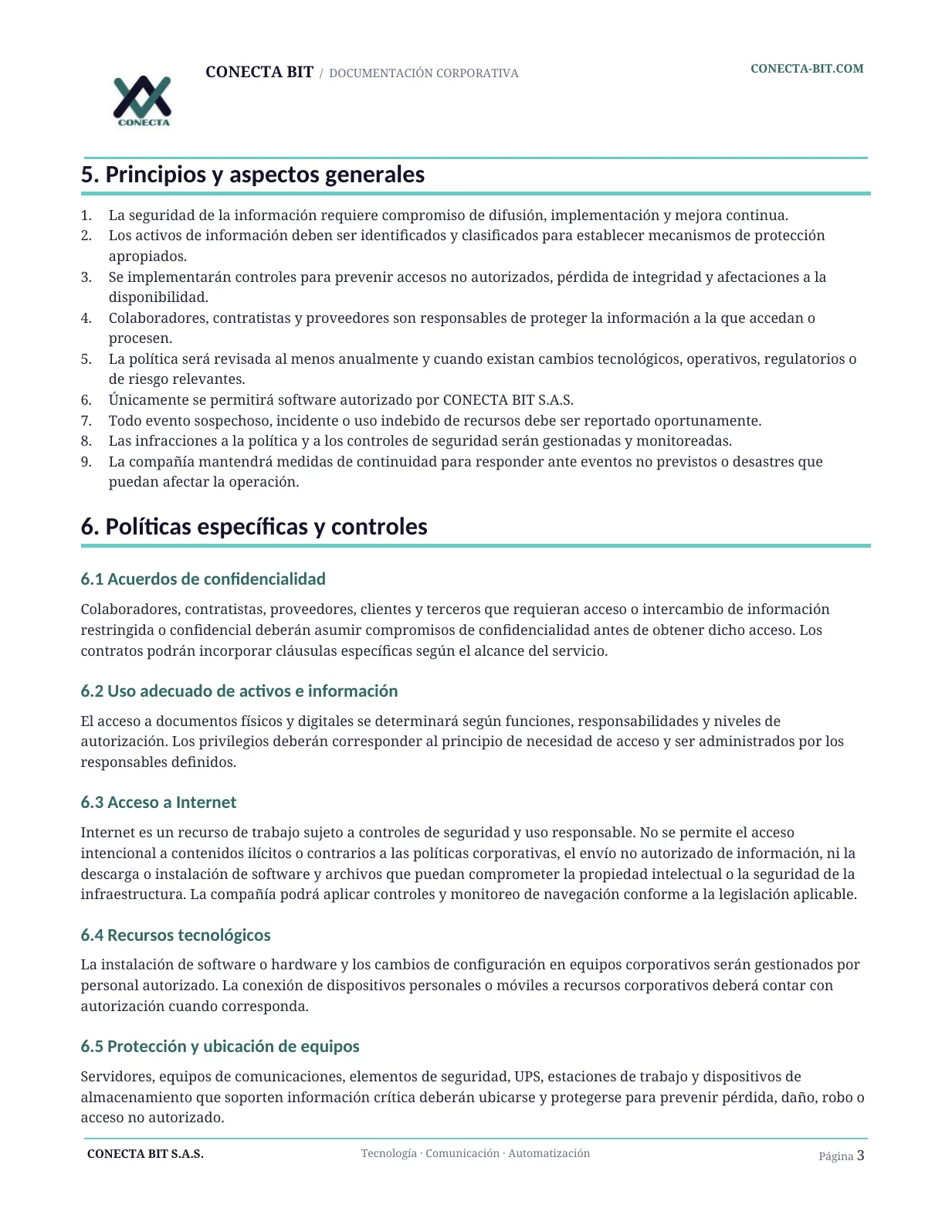 Política de Seguridad de la Información - página 3