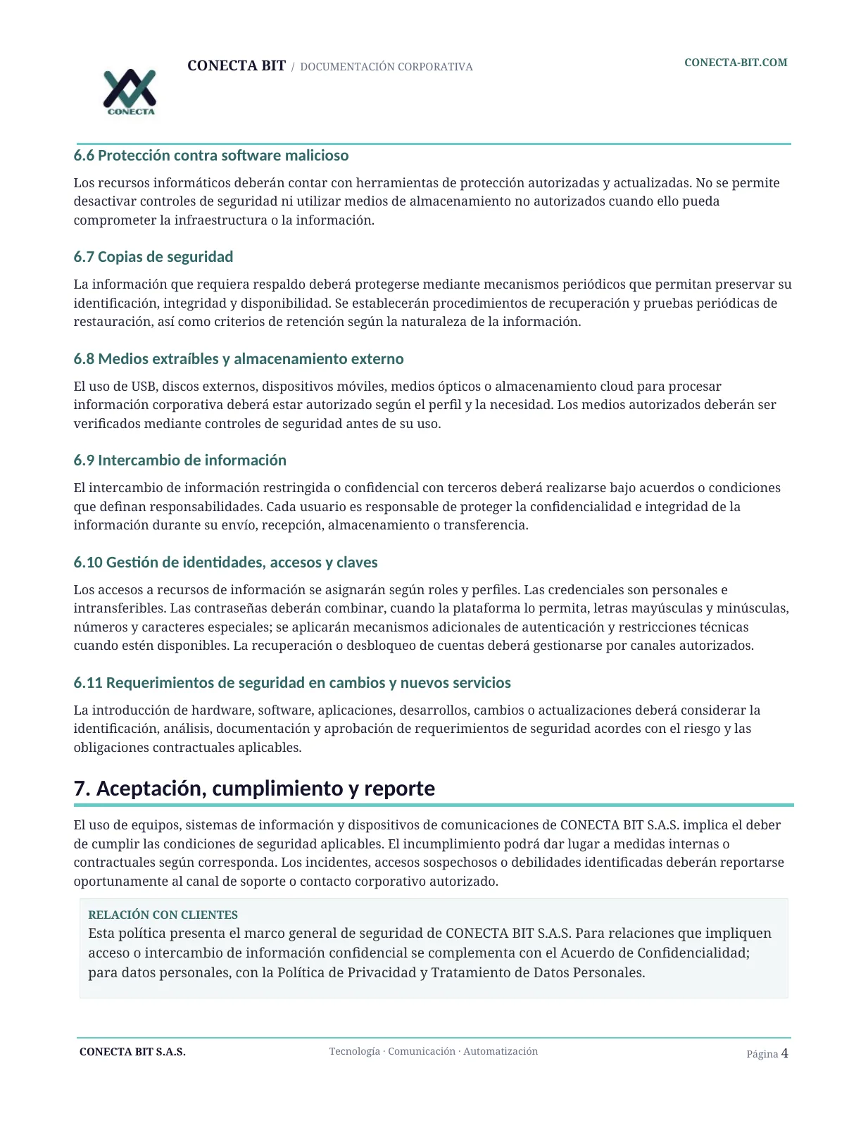 Política de Seguridad de la Información - página 4