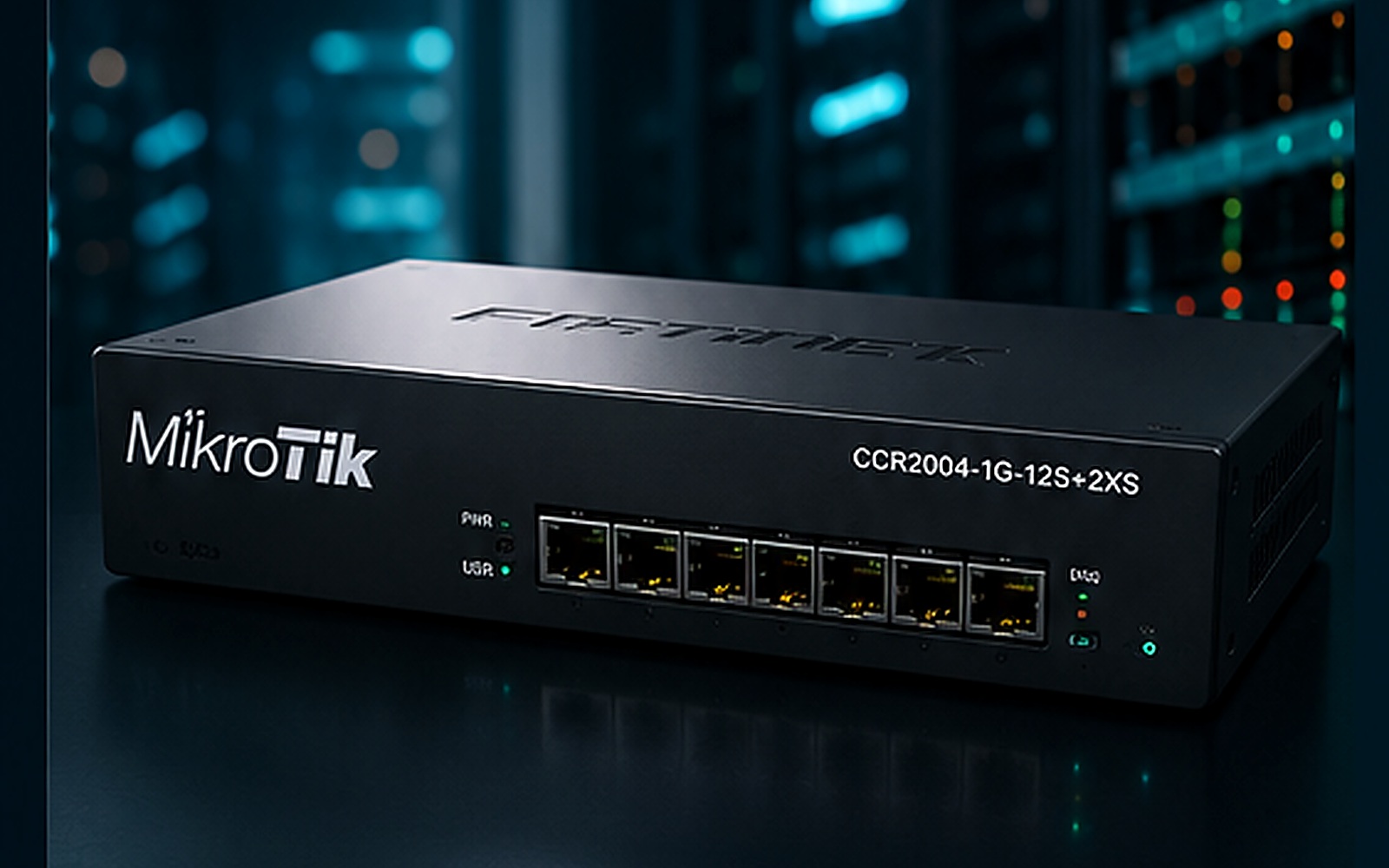 Router MikroTik en entorno tecnológico