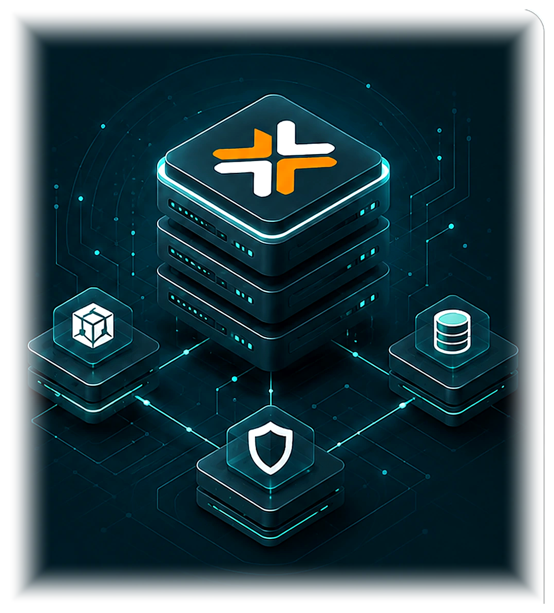 Infraestructura virtual Proxmox representada mediante servidores conectados